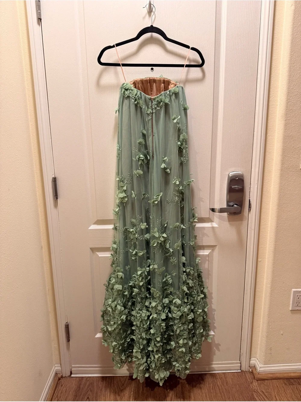 HELSI Sage Green Audrey Embroidered Floral Appliqué Dress size XS Preloved - Picture 4 of 4